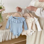 2026春秋子供服 シンプル 可愛い ロンパース 連体服 韓国風 防寒 温かい ベビー服 キッズ服 [66~90cm]