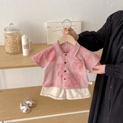 2026春秋子供服 シンプル 可愛い Ｔシャツ 2点セット 韓国風 防寒 温かい ベビー服 キッズ服 [73~100cm]