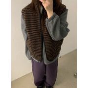 今季マストバイ   気質   おしゃれ   スタンドカラー    ジッパー  コットンベスト