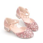 ★mineka★キッズ フォーマルシューズ ラメ×ビジュー ストラップ付き ローヒール