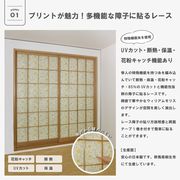 障子に貼るレース  ウイリアムモリス柄　【 スクロール 】　100×200　1枚【 日本製 】