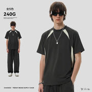 メンズ 速乾 冷感 透気 クルーネック 半袖Tシャツ ユニセックス アウトドア・スポーツ トップス★全5色