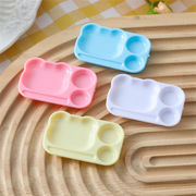 チャーム ミニ皿 手芸材料 飾り写真撮影の小道具 卓上置物 プラスチック 粘土用皿