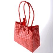 めちゃ軽＆丈夫！★　人気のバリ島 パサールバッグ /レッドL ＜ロングショルダー＞