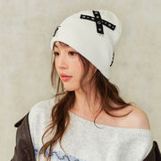 ニット帽　ビーニー　スタッズ    韓国帽子  韓国ファッション