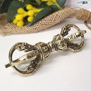 密教法具 バジュラ 五鈷杵 風水 置物 風水アイテム 魔除け(チベット密教法具バジュラ大)