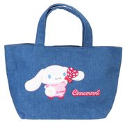 【ランチトート】シナモロール デニムサガラ刺繍トートバッグ