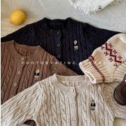 2026韓国風子供服 キッズ アウター コート ニット 子供服  女の子  キッズ 80cm-130cm