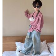 2026 夏新作 トップス 韓国風子供服 子供服 Tシャツ長袖スウェット 90cm-150cm