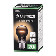 白熱電球 E26 20W形 クリア