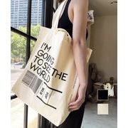 【日本倉庫即納】 英字ロゴトートバッグa4縦型バッグ帆布鞄