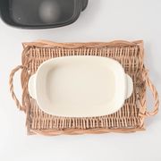 【特価品】22cmモノクログラタン 白[B品][美濃焼]