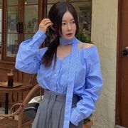 シャツ　レディース　デザイン　韓国ファッション　INS