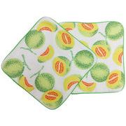 20cmパイル地プリントタオルハンカチ_【メロン】日本製
