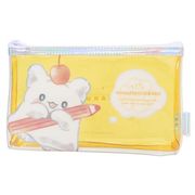 特価商品　はなまるおばけ　クリアフラットペンケース