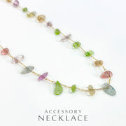 ▼MAGGIO▼ヴィンテージカラーストーンステンレスネックレス