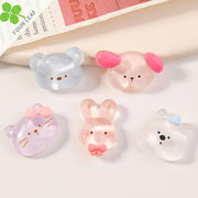 熊 犬 アクセサリーパーツ デコパーツ 髪飾り ペンダント ハンドメイド スマホケース美容 可愛い