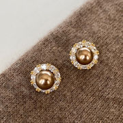 パールピアス　アクセサリー　デザイン　シルバー925ポスト　韓国ファッション