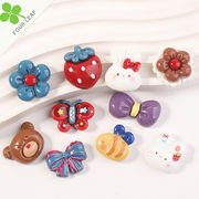 兎 熊 アクセサリーパーツ デコパーツ 髪飾り ペンダント ハンドメイド スマホケース美容 可愛い