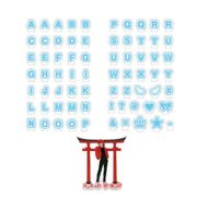 日本製 made in japan おなまえジオラマアクリルスタンド アルファベットセット ブルー 53008