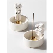 手頃な価格 激安セール 誕生日プレゼント カートゥーン可愛い9穴インセンススタンド 陶磁器香り皿