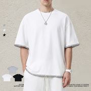 PC1401 2026年新作 Tシャツ メンズ アメリカン ショート丈 クルーネック ゆったり カジュアル トップス