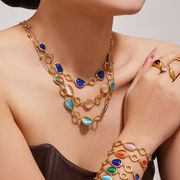 サージカルステンレスブレスレット　ネックレス　アクセサリー　金属アレルギー対応　18kコーティング