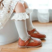 【SOCKS】フラワー襟リブソックス