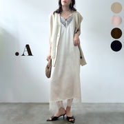 【2026新作予約】サテンレースキャミワンピース