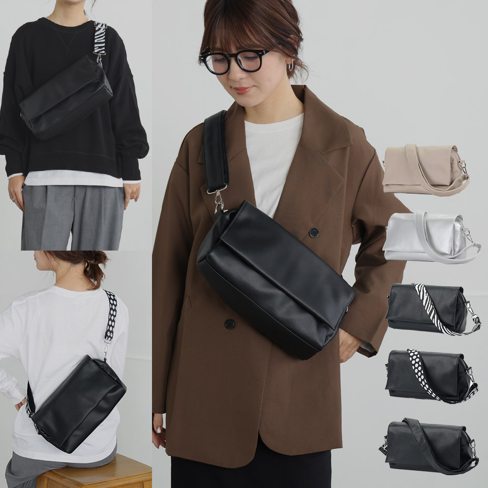 ボディバッグ ショルダー レディス 2WAY スクエア 合皮 フェイクレザー