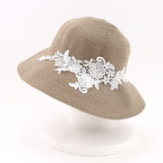 2026新作【COOCO】洗える レース付 ブレードハット 帽子