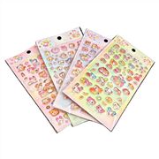 【saleまとめ売り120セット】数量限定　3D クリスタルシール ぷくぷく キャンディ ドロップ　4種セット