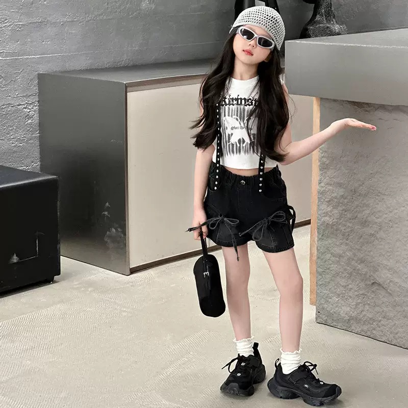 2026夏新作 子供服 キッズ 女の子 夏コーデ T-シャツ デニムショート 2026夏新作 子供服 キッズ 女の子 夏コーデ T-シャツ デニムショート