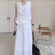 今季マストバイ デザイン  気質 レトロ  キャミソール＋ ロングスカート セット