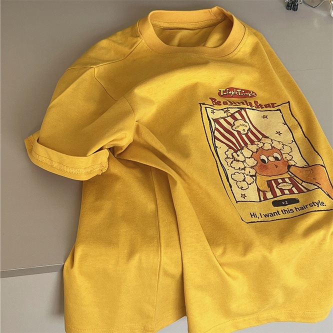 2026夏服※半袖 Tシャツ ポップコーンデザイン 半袖Tシャツ