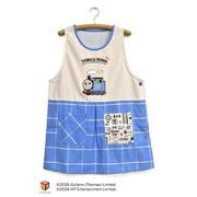 【即納】きかんしゃトーマスチェックキッチン　レディースエプロン 保育士 介護士