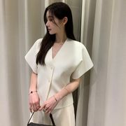 今季マストバイ  デザイン  フレンチ  シンプル  V ネック ニット カーディガン