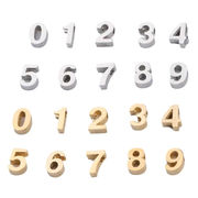 【金属アレルギー対応】ステンレス304 数字 6mm ミニチャーム 0-9  シルバー / ゴールド 1個売り