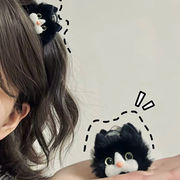 レディース ヘアクリップ バンスクリップ 猫 モチーフ もこもこ ヘアアクセサリー ギフト