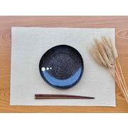 ドット黒　三角5.0皿 16cm【美濃焼 小皿　取り皿 和食器 50皿】東海平野商事