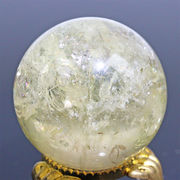 約35mm シトリンファントム スフィア Citrine 丸玉  黄水晶 置物 風水
