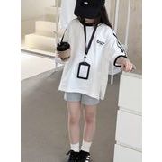2026夏新作　子供服　キッズ　女の子　トップス　半袖T-シャツ　ゆったり　100~150cm　DC