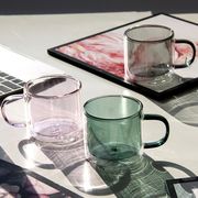 ステンドグラス コーヒーカップ 二重ガラスカップ マグカップ 耐熱2層手吹き製作グラス
