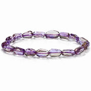 上品な淡紫カラー アメトリン《Ametrine／紫黄水晶》カットビーズ ブレスレット