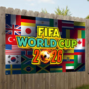 2026 ワールドカップ 背景布 サッカー観戦 バー装飾 ファン応援 飾り旗　World Cup