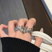 韓国系 蝶々 リング 個性的 上品 フリーサイズ 指輪 春物 お洒落 アクセサリー レディース