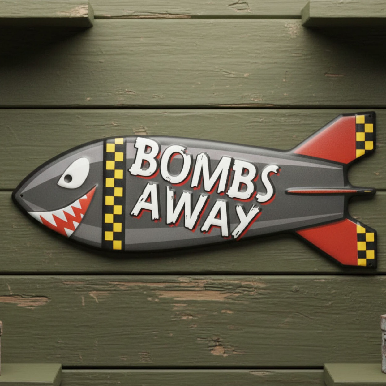 アンティークエンボスプレート BOMBS AWAY★