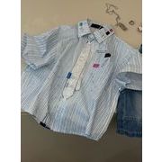 2026 夏 新作 キッズ 半袖シャツ カジュアル 通学 夏服
