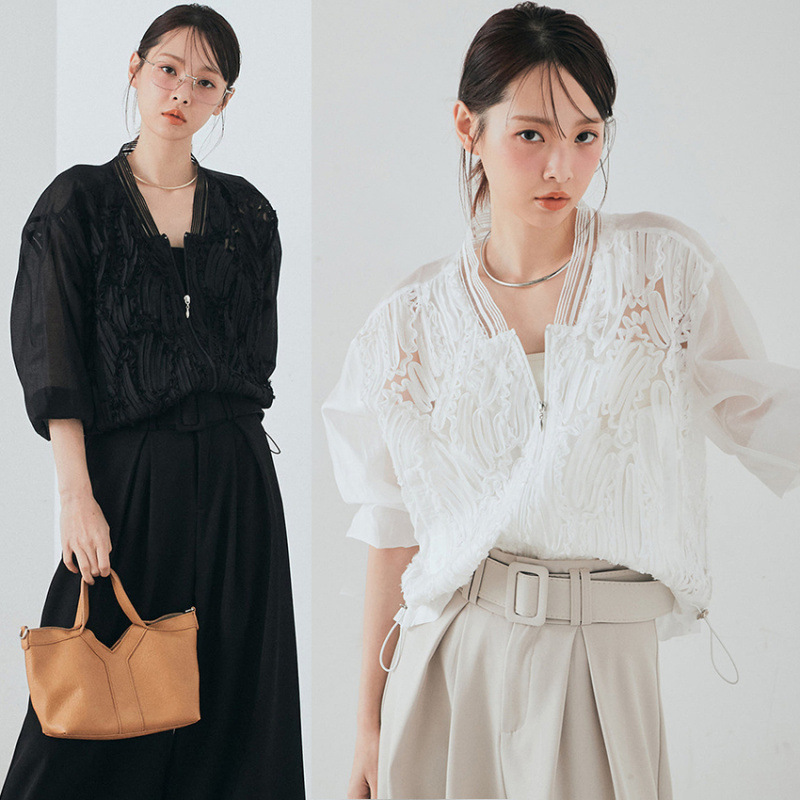 人気新作 トップス レディース アウター 薄手 レーストップス 冷房対応 日焼け止め服