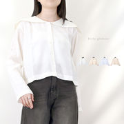 □SALE□ワッシャー　セーラーカラー　ブラウス(33230)